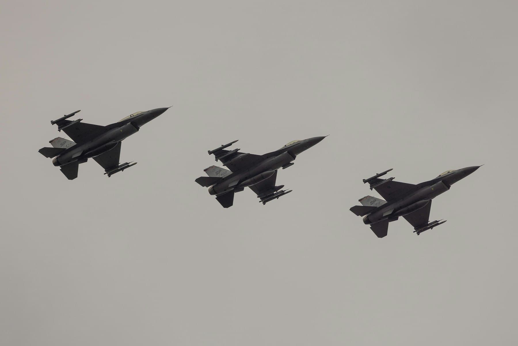 Fighter jets flying in formation