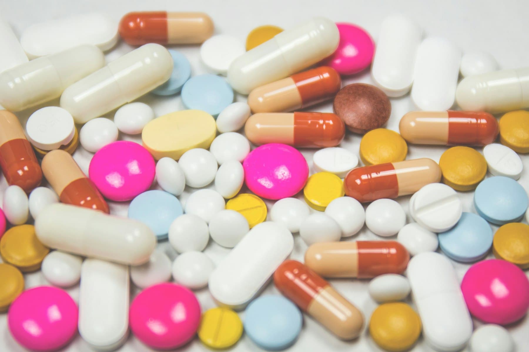 Assorted pharmaceutical tablets and capsules